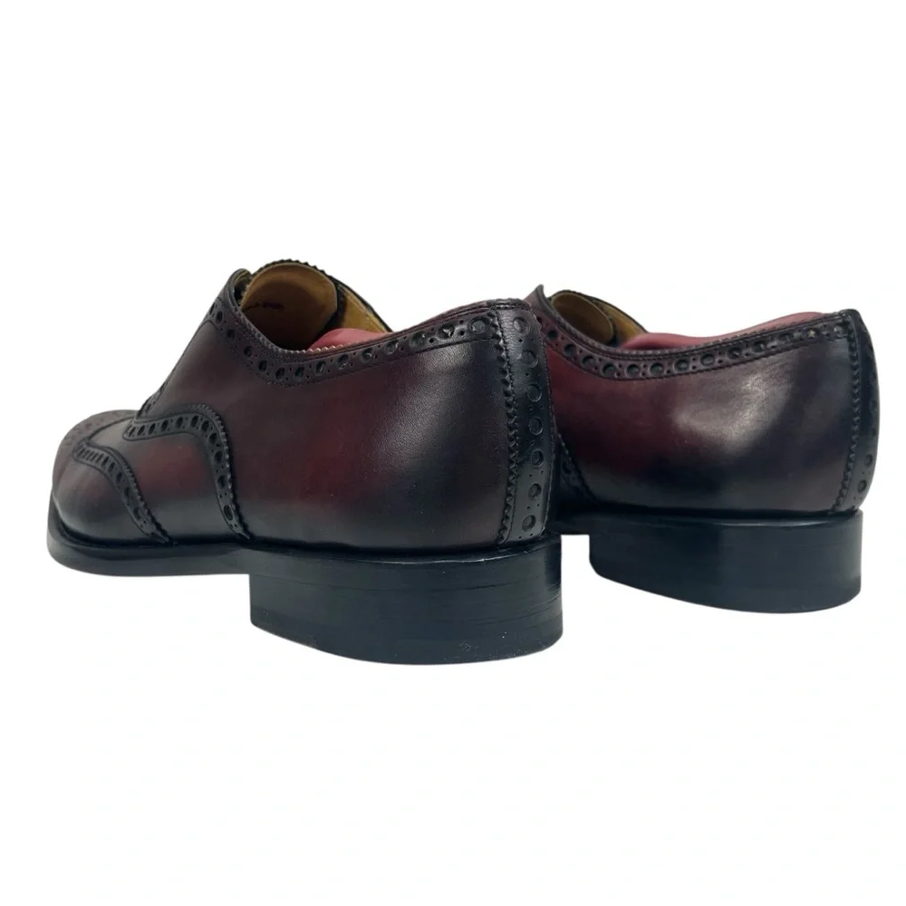 Magnanni Men’s Size 8.5‎ Wingtip Oxford Dress Shoes Oxblood Burgundy